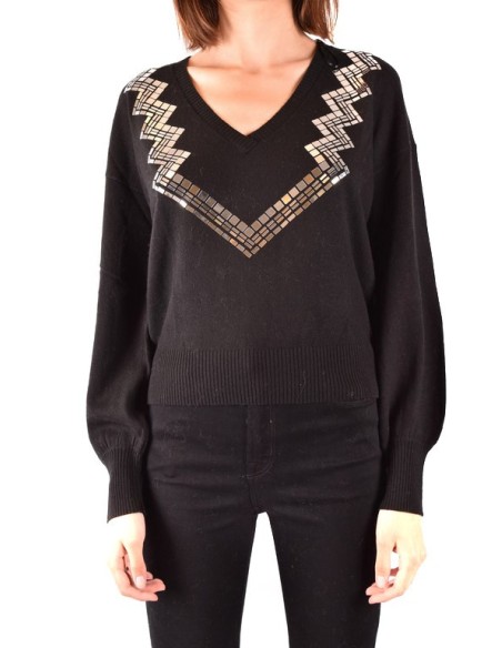Pinko pull femme noir col V | choixmode.fr