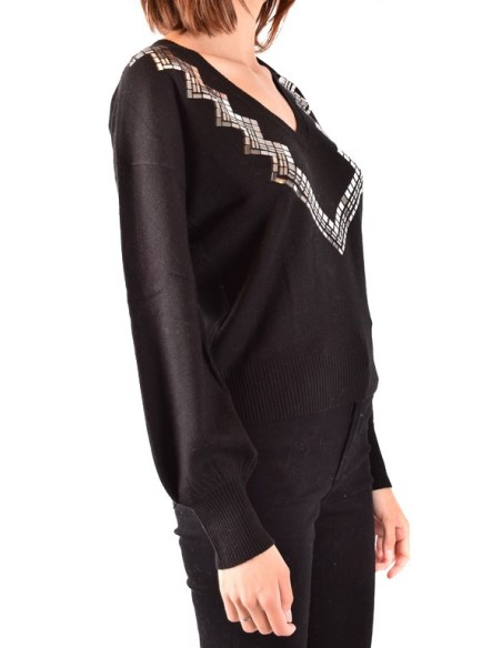 Pinko pull femme noir col V | choixmode.fr