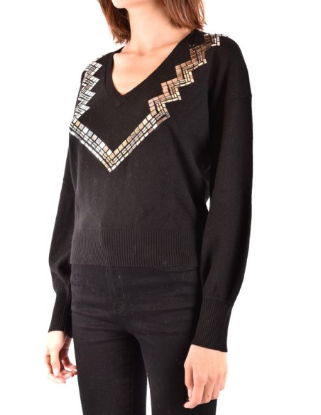 Pinko pull femme noir col V | choixmode.fr