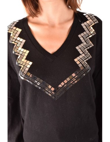 Pinko pull femme noir col V | choixmode.fr
