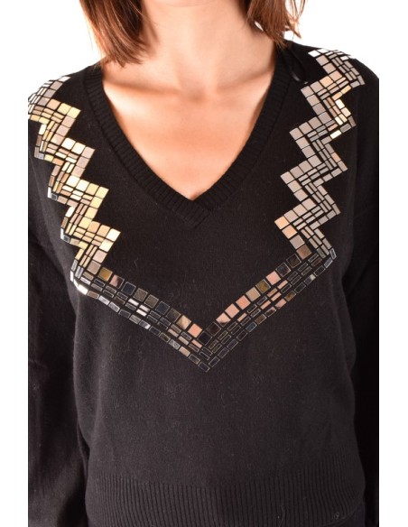 Pinko pull femme noir col V | choixmode.fr