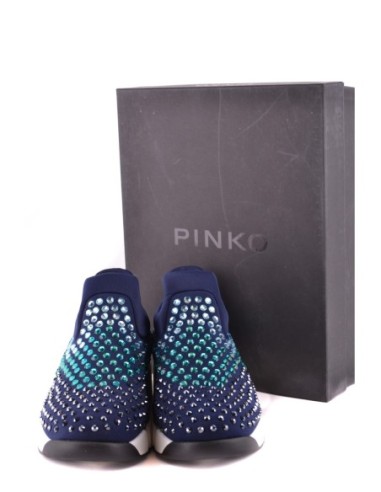 Pinko baskets femme bleu strass | choixmode.fr