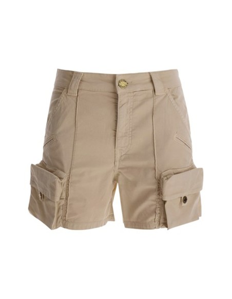 Pinko short femme beige coton | choixmode.fr