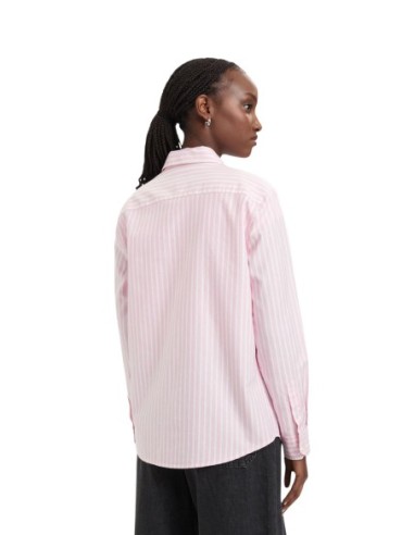 Tommy Jeans chemise femme rose rayée | choixmode.fr