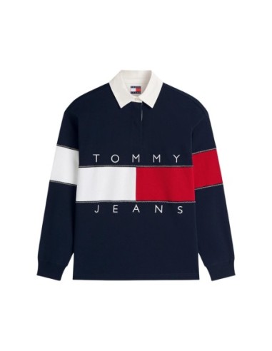 Tommy Jeans sweat femme bleu imprimé | choixmode.fr