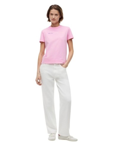 Tommy Jeans t-shirt femme rose coton bio | choixmode.fr