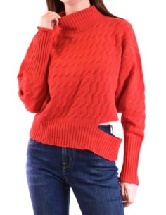 Pinko pull femme rouge col montant | choixmode.fr