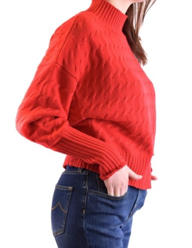 Pinko pull femme rouge col montant | choixmode.fr