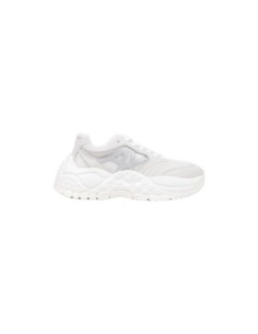 Armani Exchange baskets femme blanches cuir géométrique | ChoixMode