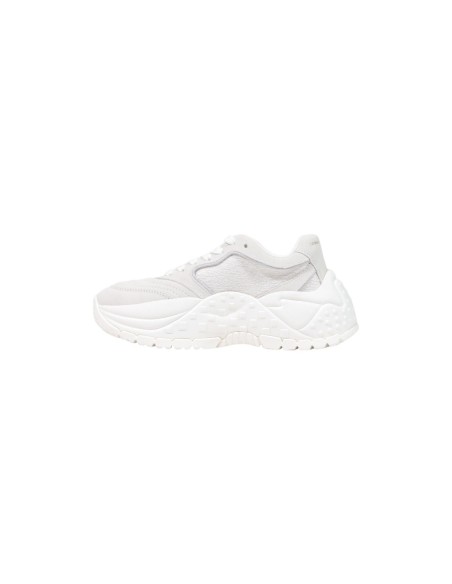 Armani Exchange baskets femme blanches cuir géométrique | ChoixMode