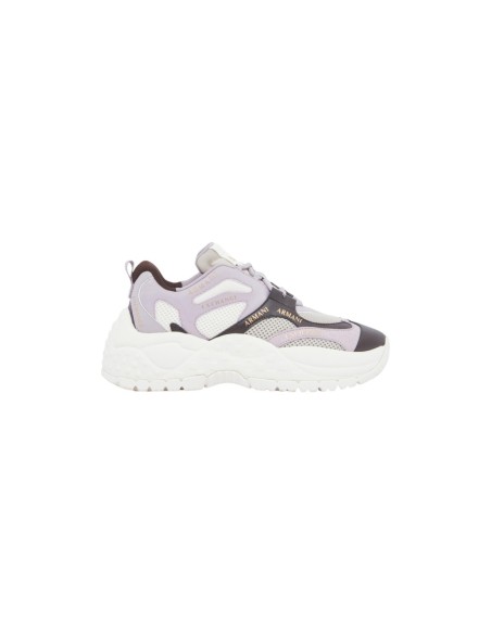 Armani Exchange baskets femme lilas géométriques | ChoixMode