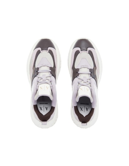 Armani Exchange baskets femme lilas géométriques | ChoixMode