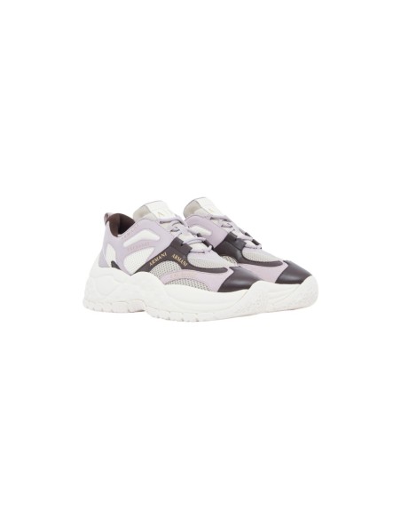 Armani Exchange baskets femme lilas géométriques | ChoixMode