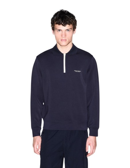 Armani Exchange sweat homme bleu modal stretch | ChoixMode