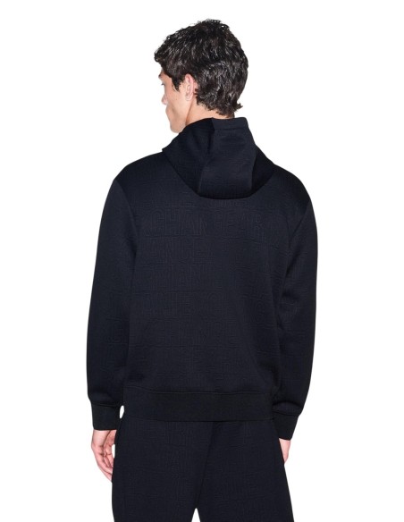 Armani Exchange sweat homme noir capuche lycra | ChoixMode