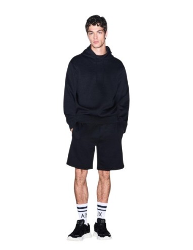 Armani Exchange sweat homme noir capuche lycra | ChoixMode