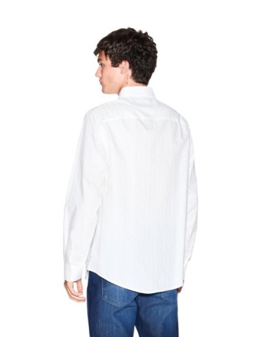 Armani Exchange chemise homme blanche géométrique | ChoixMode