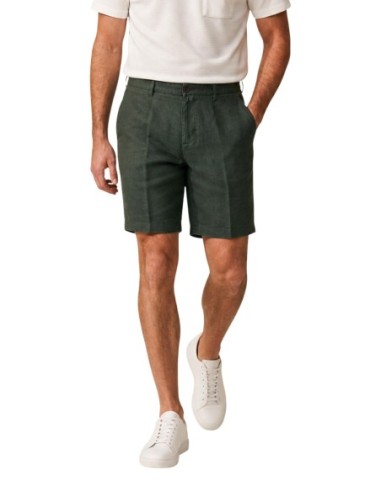 Borghese bermuda homme vert lin Positano | ChoixMode
