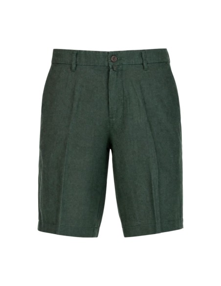 Borghese bermuda homme vert lin Positano | ChoixMode