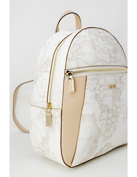 Alviero Martini sac femme blanc imprimé cuir zippé | ChoixMode