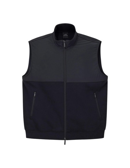 Armani Exchange sweat zippé homme noir poches latérales | ChoixMode