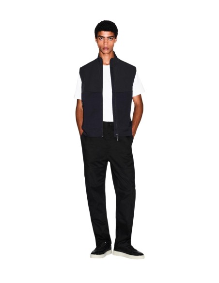 Armani Exchange sweat zippé homme noir poches latérales | ChoixMode