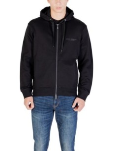 Armani Exchange sweat capuche homme noir imprimé | ChoixMode