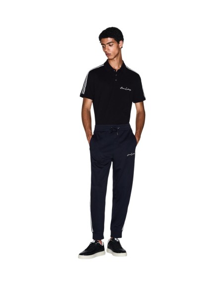 Armani Exchange pantalon homme bleu viscose zip | ChoixMode