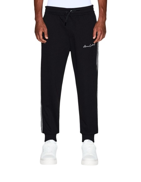 Armani Exchange pantalon homme noir viscose stretch | ChoixMode