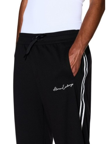 Armani Exchange pantalon homme noir viscose stretch | ChoixMode