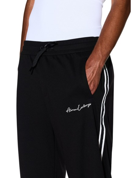 Armani Exchange pantalon homme noir viscose stretch | ChoixMode