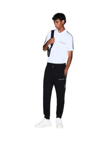Armani Exchange pantalon homme noir viscose stretch | ChoixMode