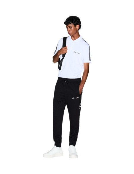 Armani Exchange pantalon homme noir viscose stretch | ChoixMode