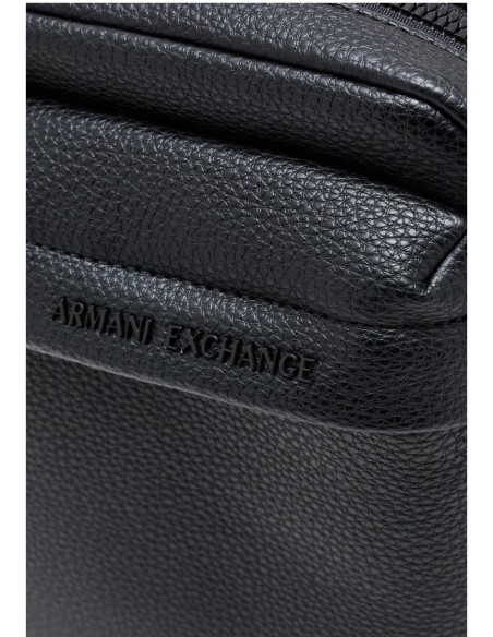 Armani Exchange sac bandoulière homme noir cuir | ChoixMode
