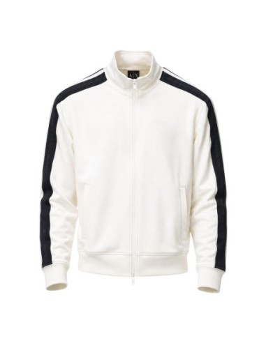 Armani Exchange sweat homme blanc poches latérales | ChoixMode