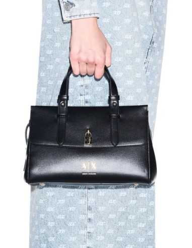 Armani Exchange sac femme noir compact zippé | ChoixMode