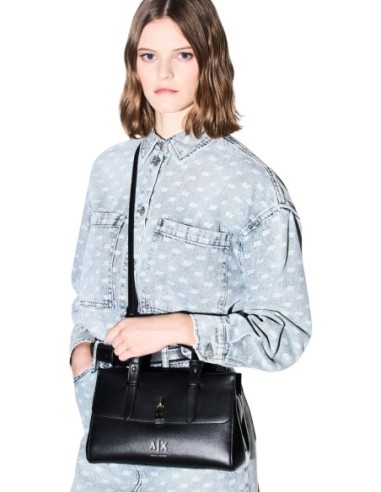 Armani Exchange sac femme noir compact zippé | ChoixMode