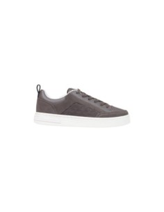 Armani Exchange baskets grises unisexes cuir tissu | ChoixMode