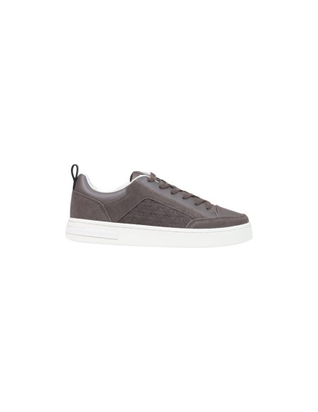 Armani Exchange baskets grises unisexes cuir tissu | ChoixMode