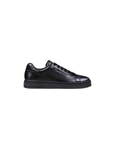 Armani Exchange baskets homme noires cuir moleskine | ChoixMode