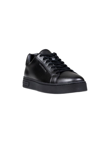Armani Exchange baskets homme noires cuir moleskine | ChoixMode