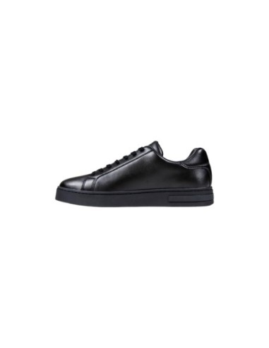Armani Exchange baskets homme noires cuir moleskine | ChoixMode