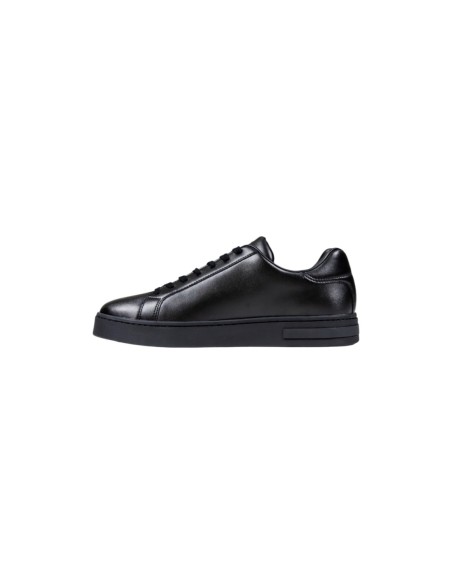 Armani Exchange baskets homme noires cuir moleskine | ChoixMode