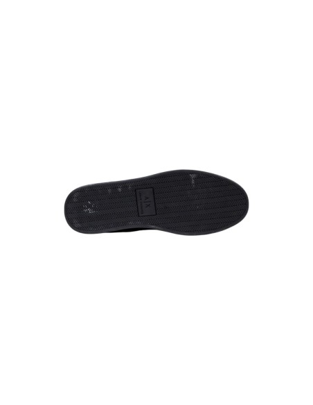 Armani Exchange baskets homme noires cuir moleskine | ChoixMode