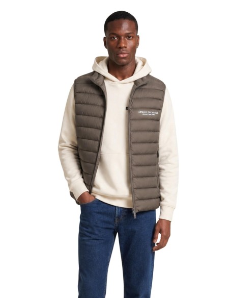 Armani Exchange gilet homme marron sans manches | ChoixMode