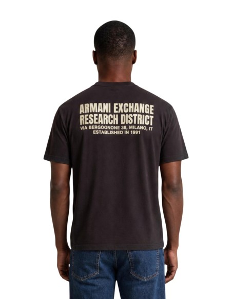 Armani Exchange t-shirt homme marron imprimé Turquie | ChoixMode