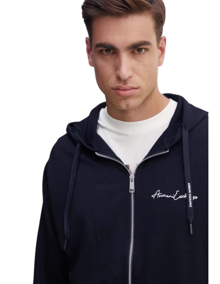 Armani Exchange sweat homme bleu viscose confortable | ChoixMode