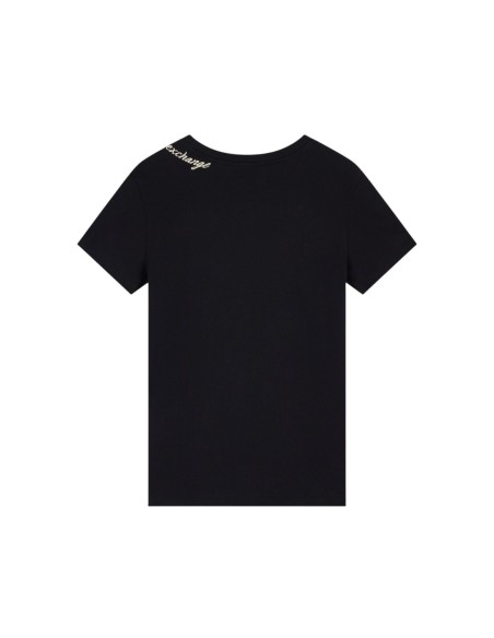 Armani Exchange t-shirt femme noir uni col rond | ChoixMode