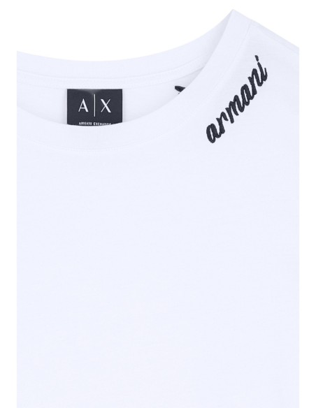 Armani Exchange t-shirt femme blanc uni essentiel | ChoixMode