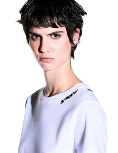 Armani Exchange t-shirt femme blanc uni essentiel | ChoixMode